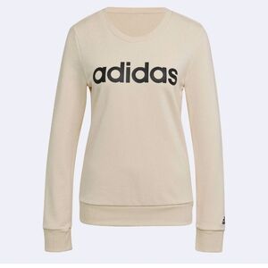 Adidas Women's Essentials Logo Sweatshirt in the color Ecru Tin Med